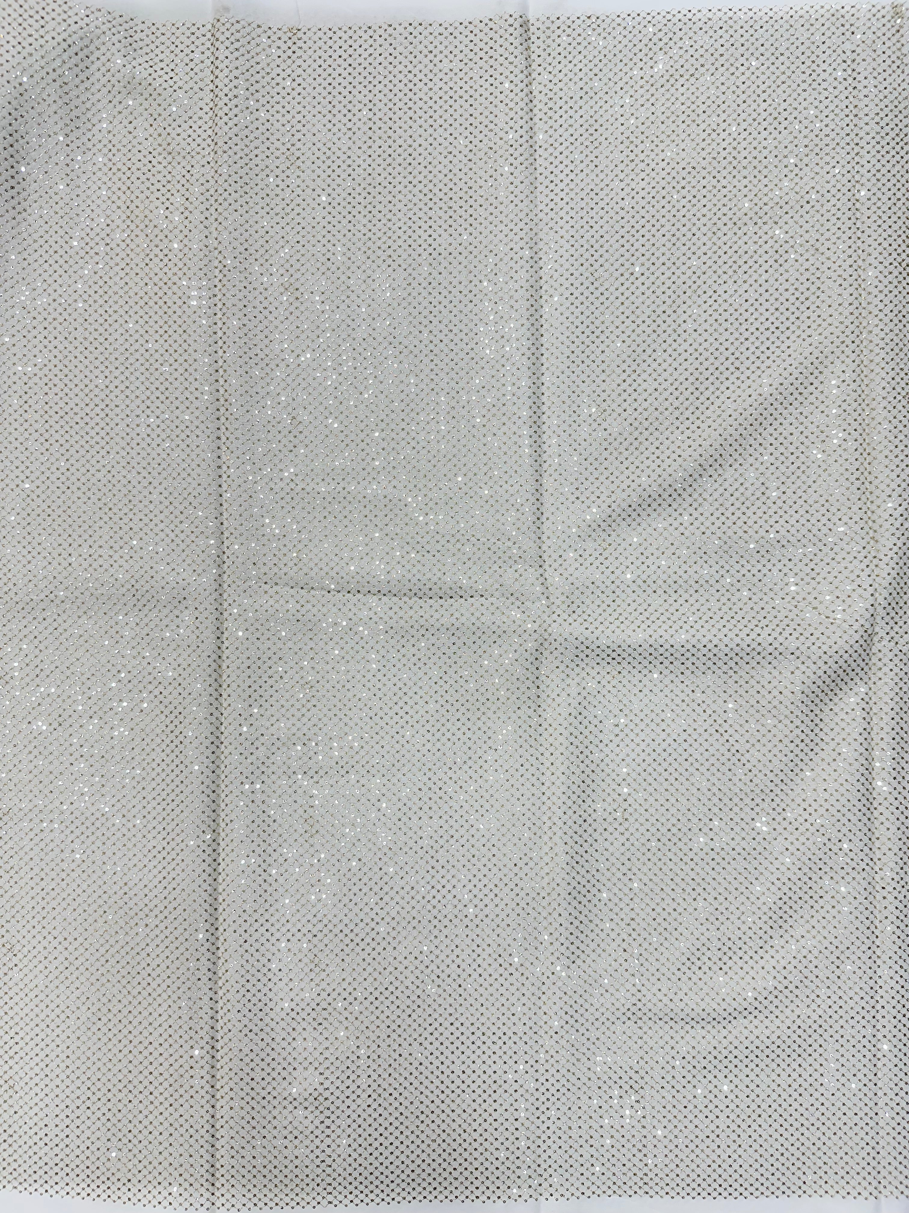 Viscose Chinon Sequins & Zari Intricate Checks