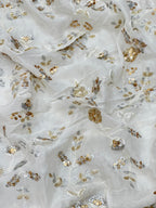 Viscose Chinon Multi Sequins & Thread Jaal