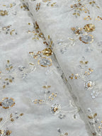 Viscose Chinon Multi Sequins & Thread Jaal