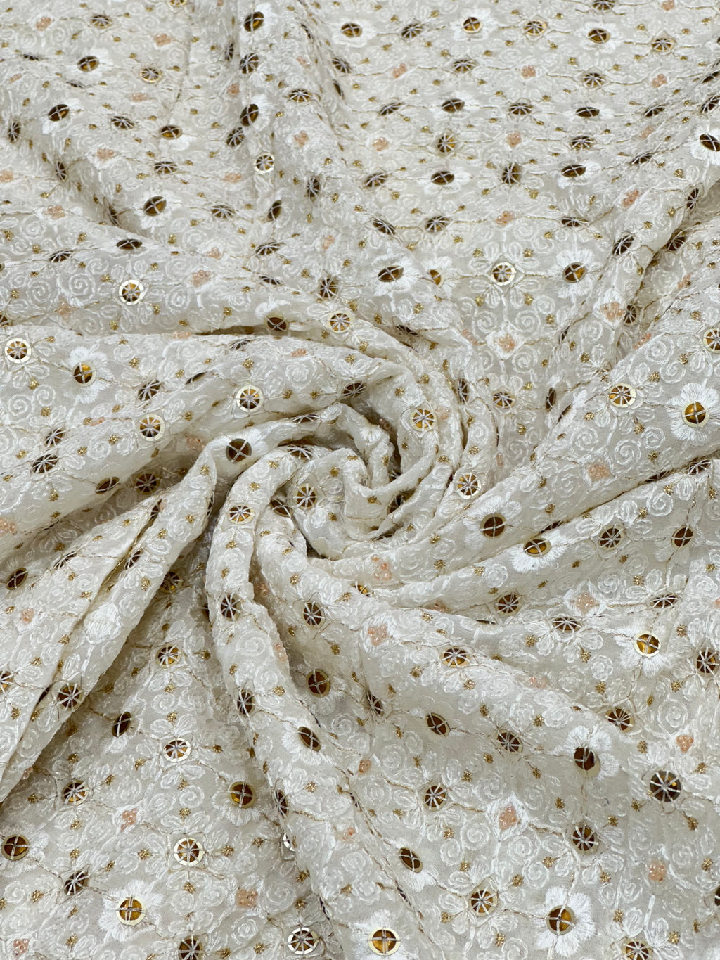 Viscose Georgette Beads, Multi-Sequins & Threads
