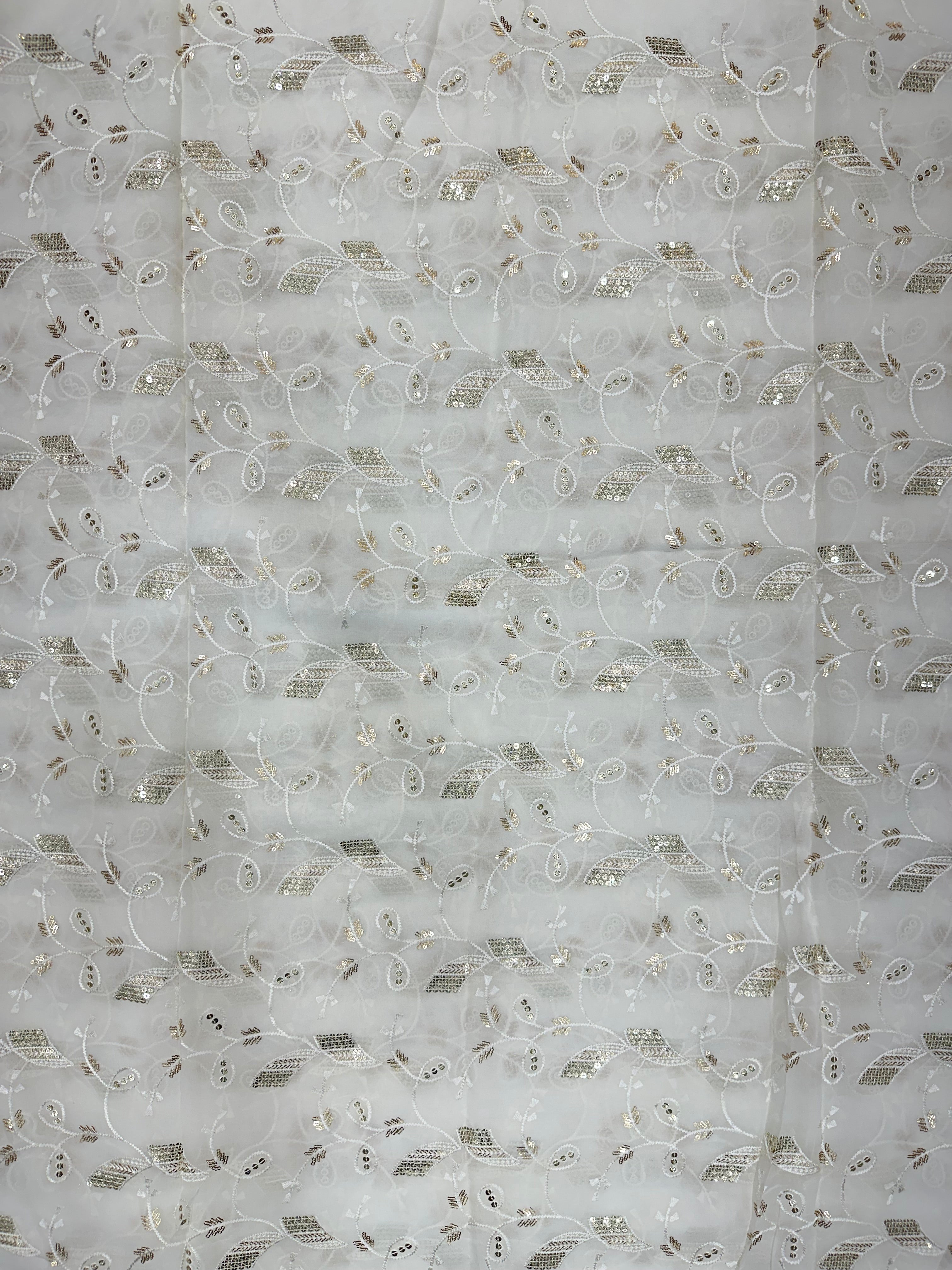 Viscose Georgette Multi Sequins & Thread Jaal