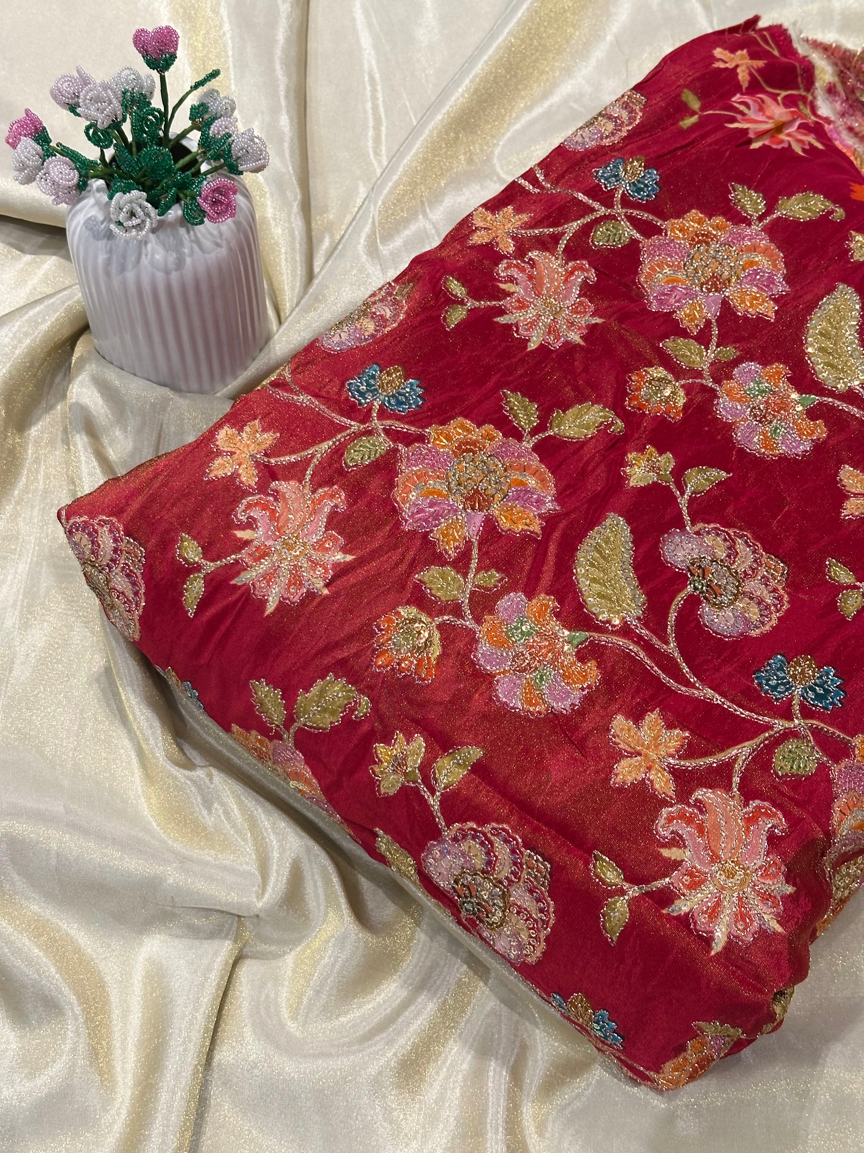 Shimmer Tissue Floral Position Print