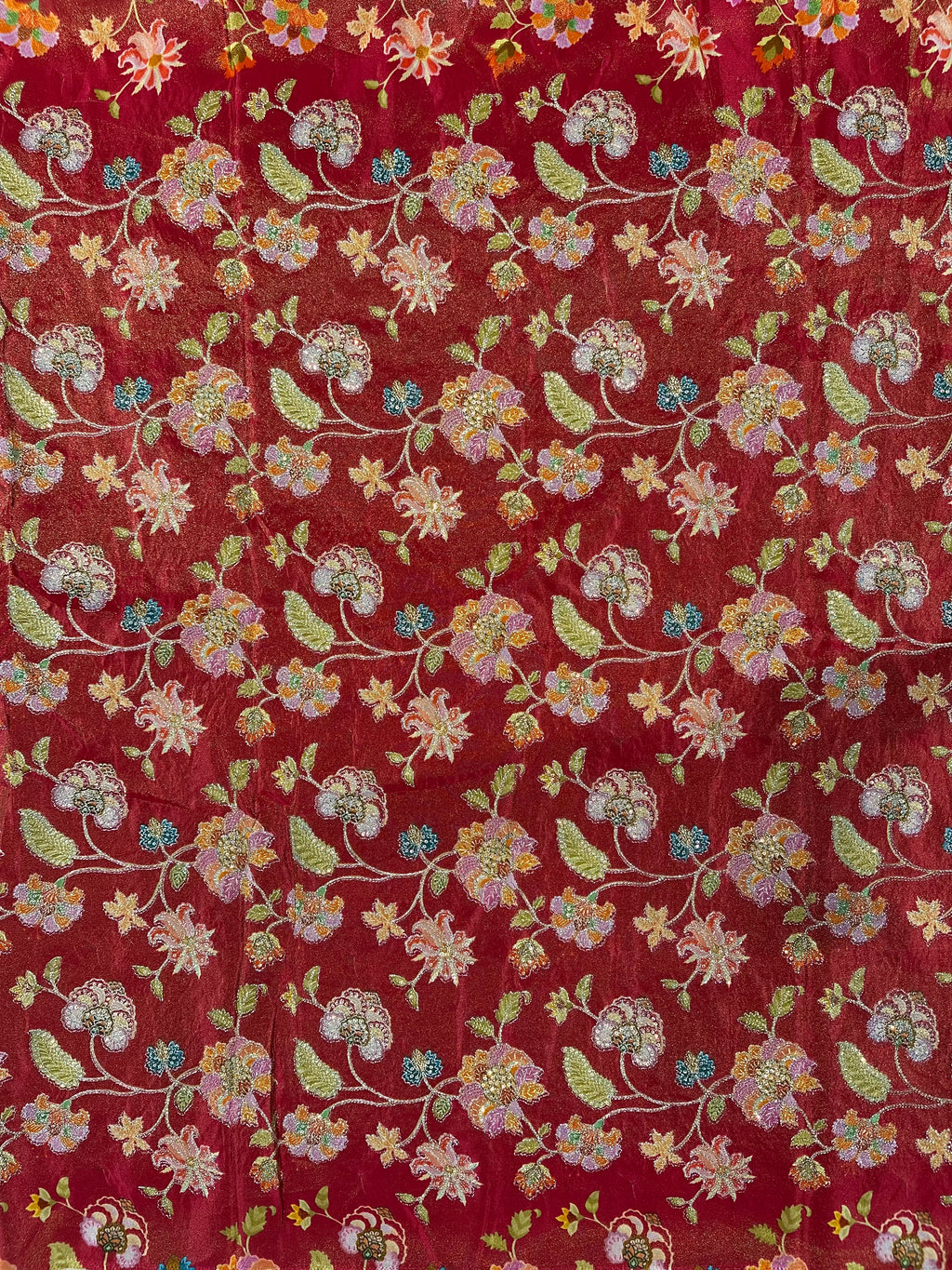 Shimmer Tissue Floral Position Print