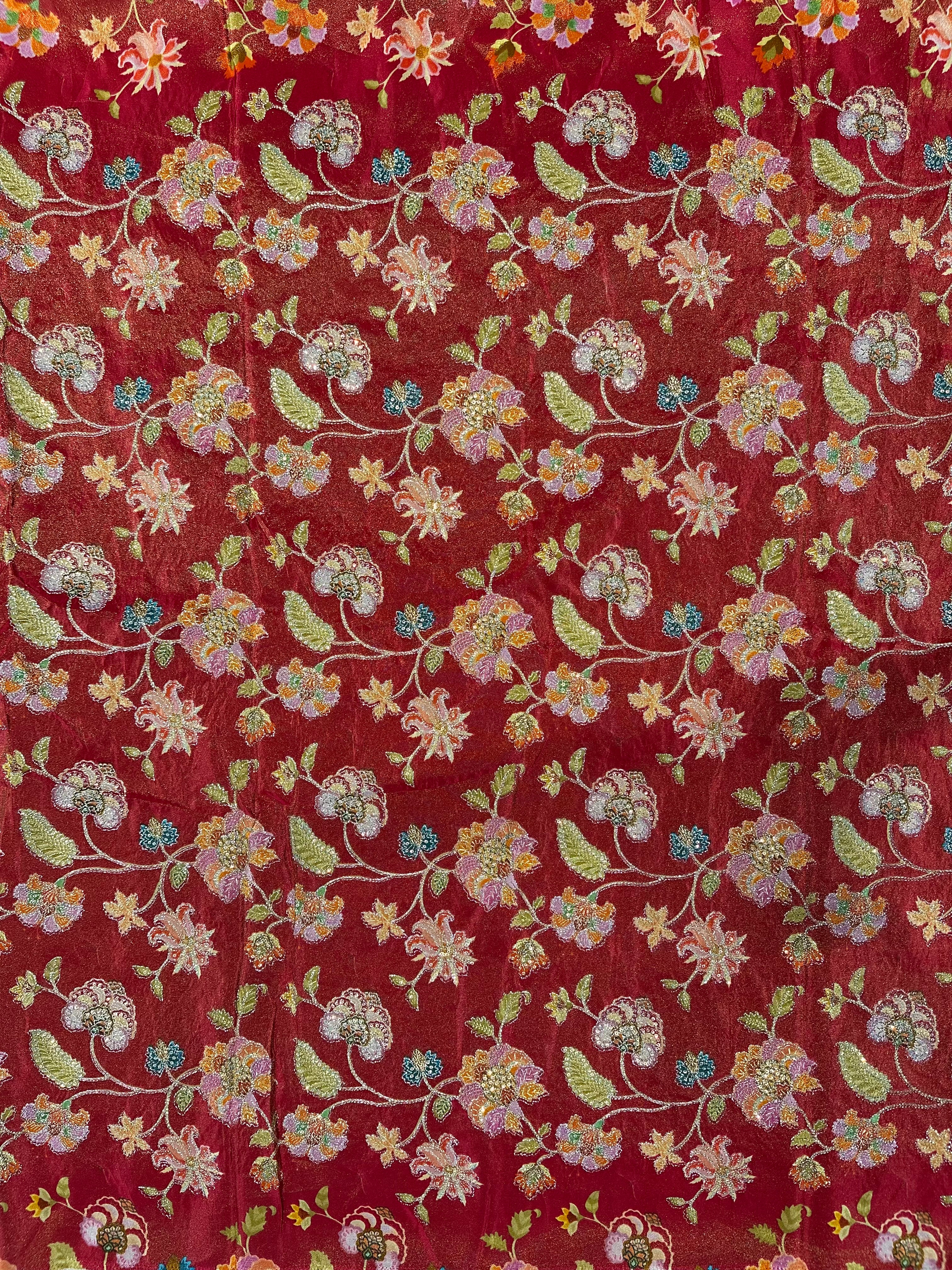 Shimmer Tissue Floral Position Print