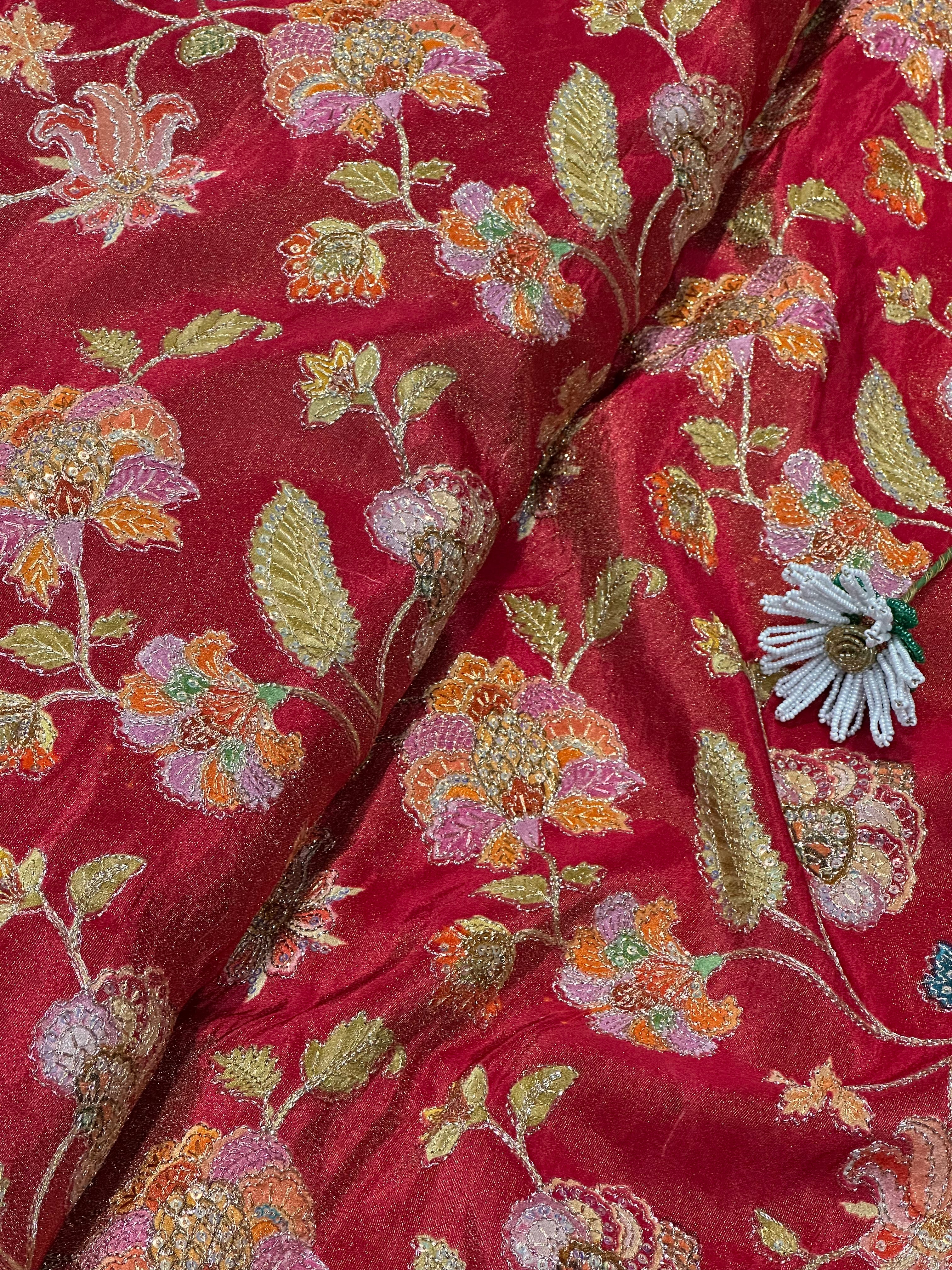 Shimmer Tissue Floral Position Print