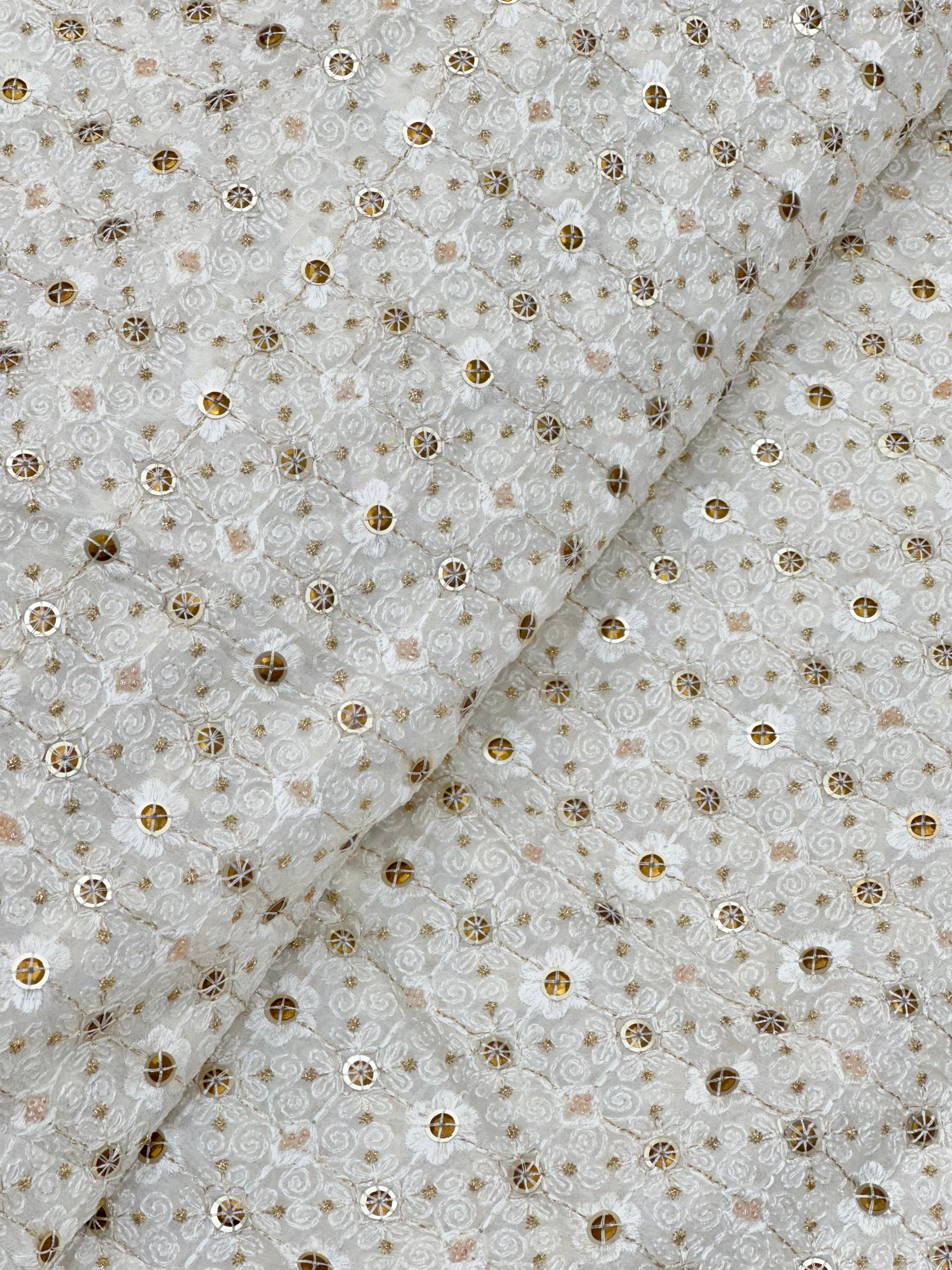 Viscose Georgette Beads, Multi-Sequins & Threads