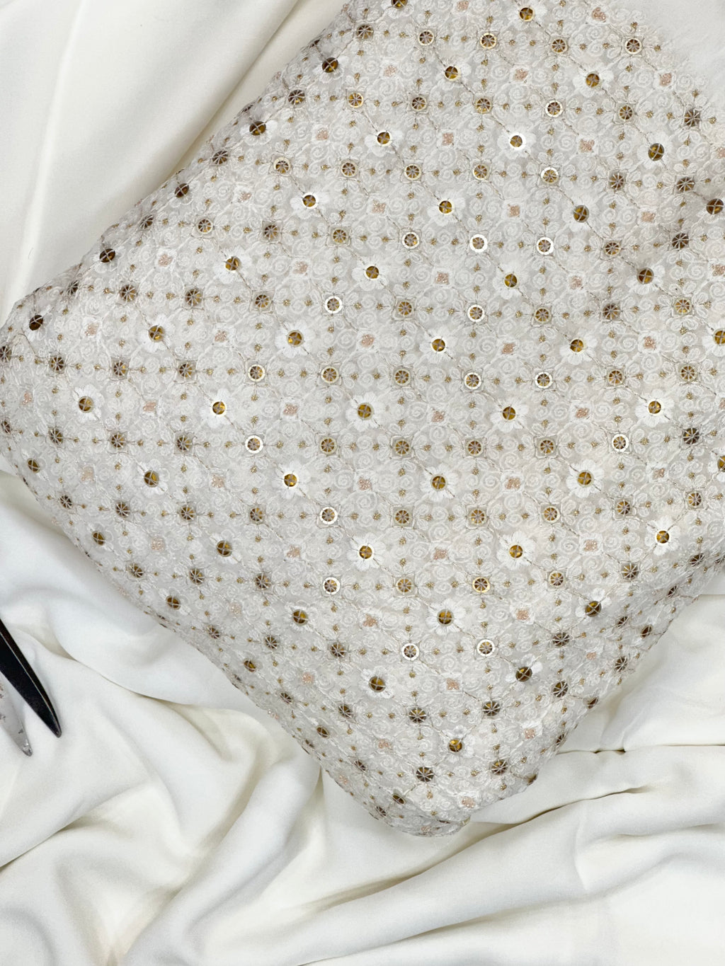 Viscose Georgette Beads, Multi-Sequins & Threads