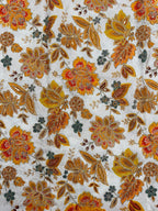 Floral pattern with autumn colors on a white background