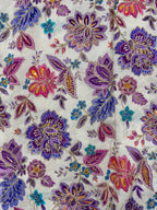 Soft Natural Crepe Floral Placement Print