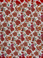 Soft Natural Crepe Floral Placement Print